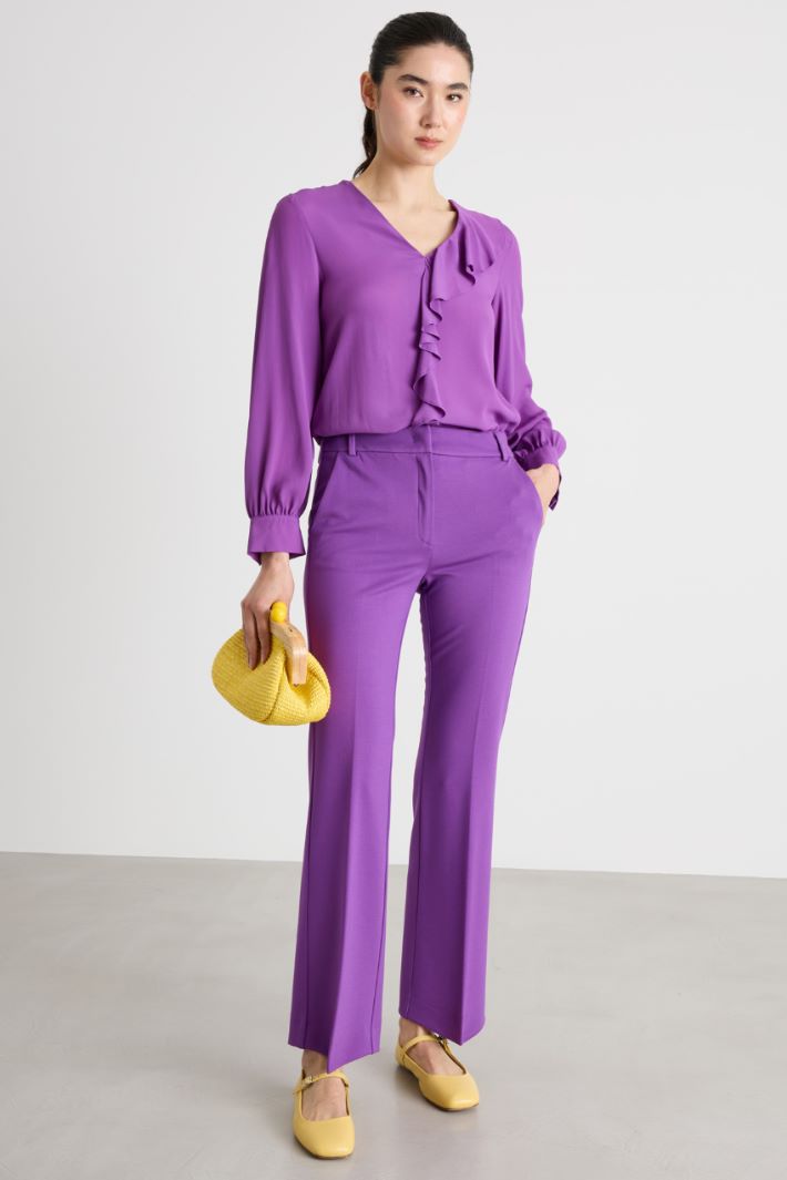 Pantalone dritto in jersey Intrend