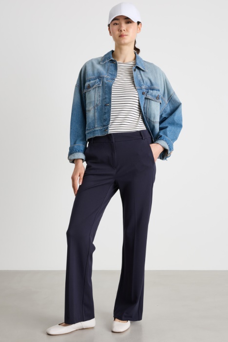 Straight-fit jersey trousers Intrend