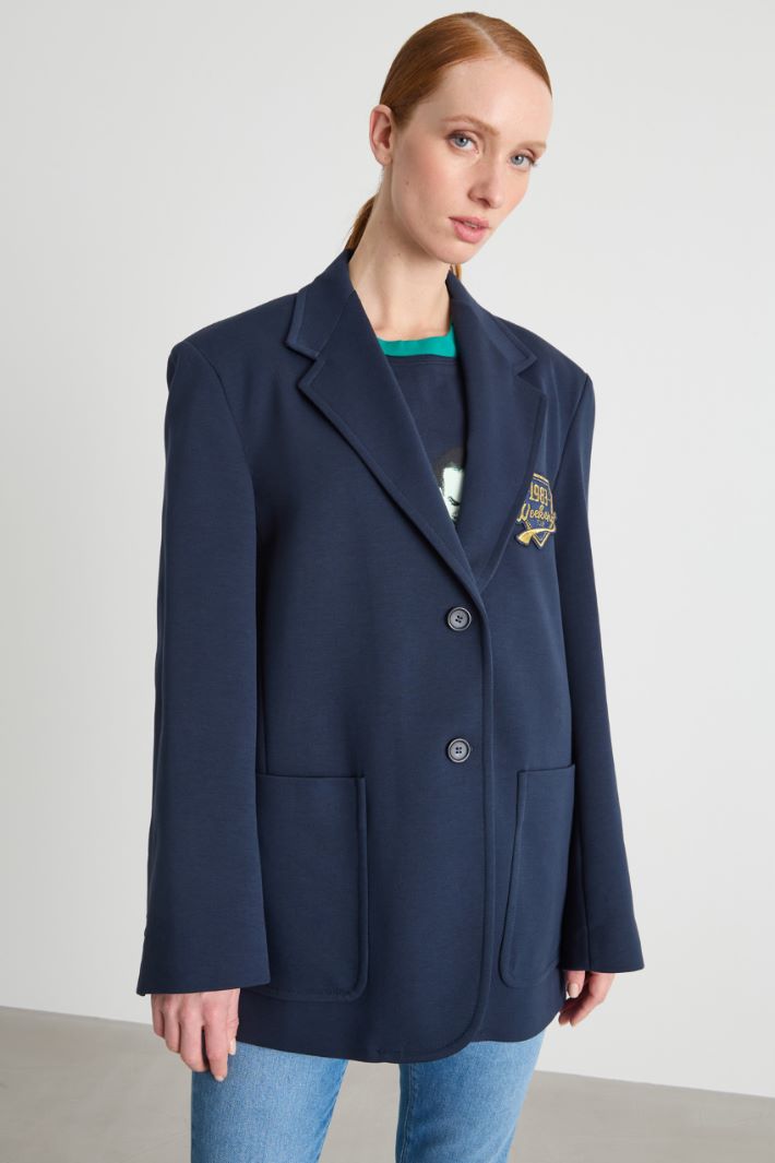 Blazer in jersey con ricamo Intrend - 2
