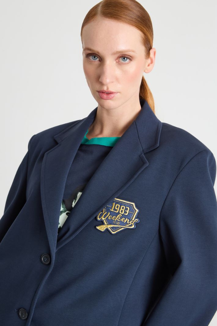 Blazer in jersey con ricamo Intrend - 3