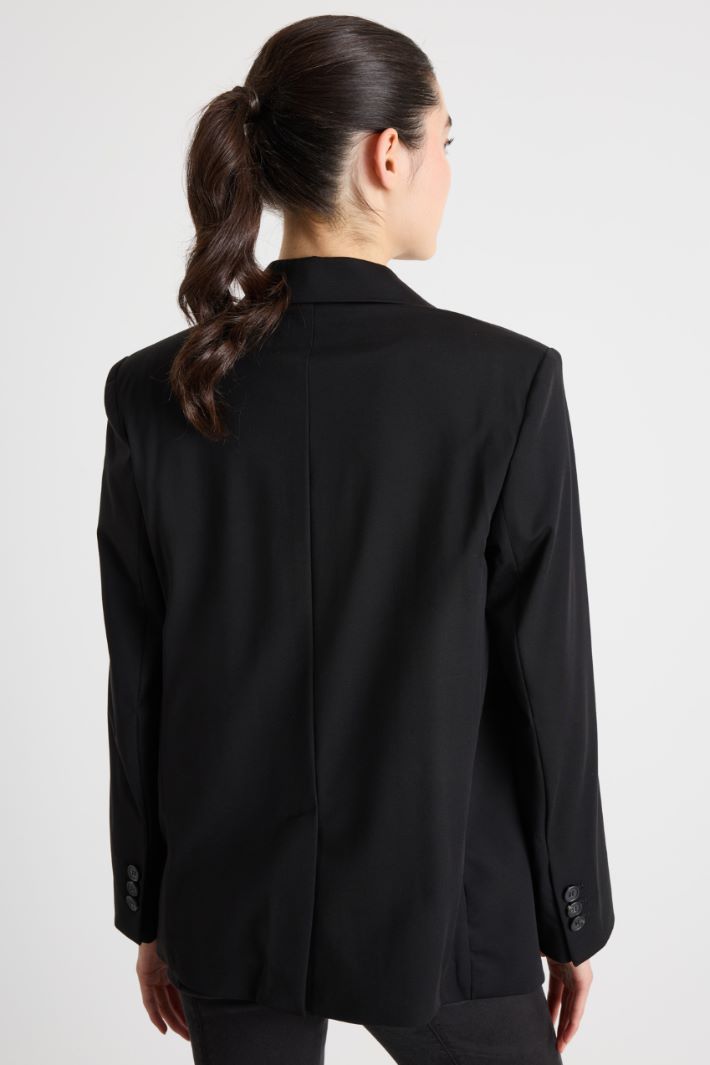 Single-Breasted Jersey Blazer Intrend - 4