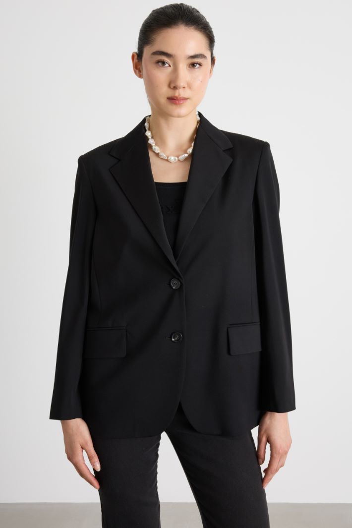 Single-Breasted Jersey Blazer Intrend - 2