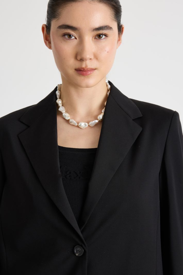 Single-Breasted Jersey Blazer Intrend - 3