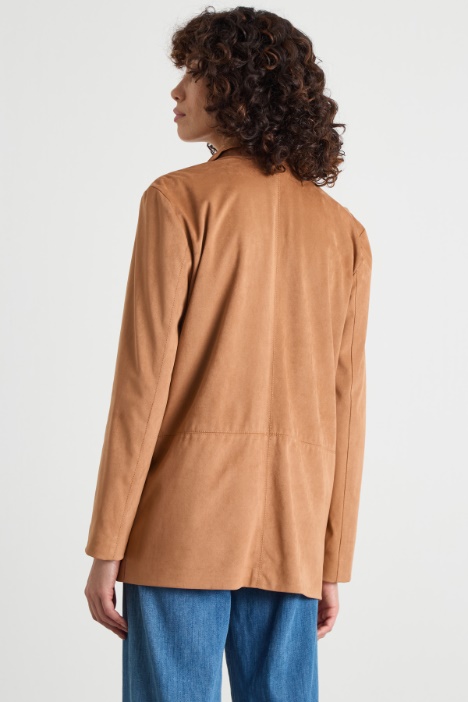 Blazer monopetto in tessuto stretch