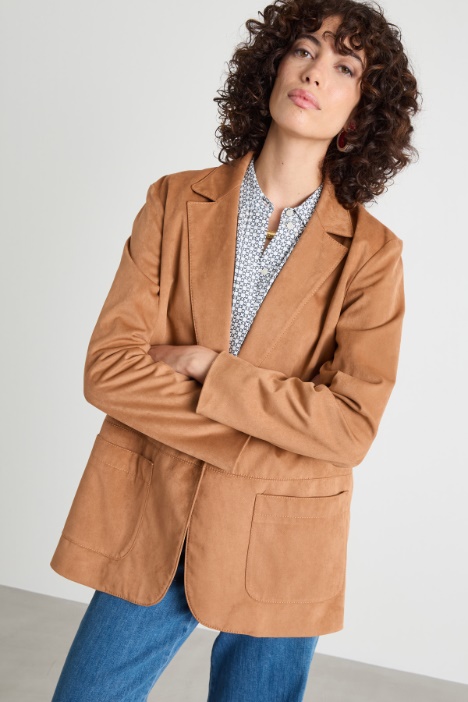 Single-breasted stretch-fabric blazer Intrend