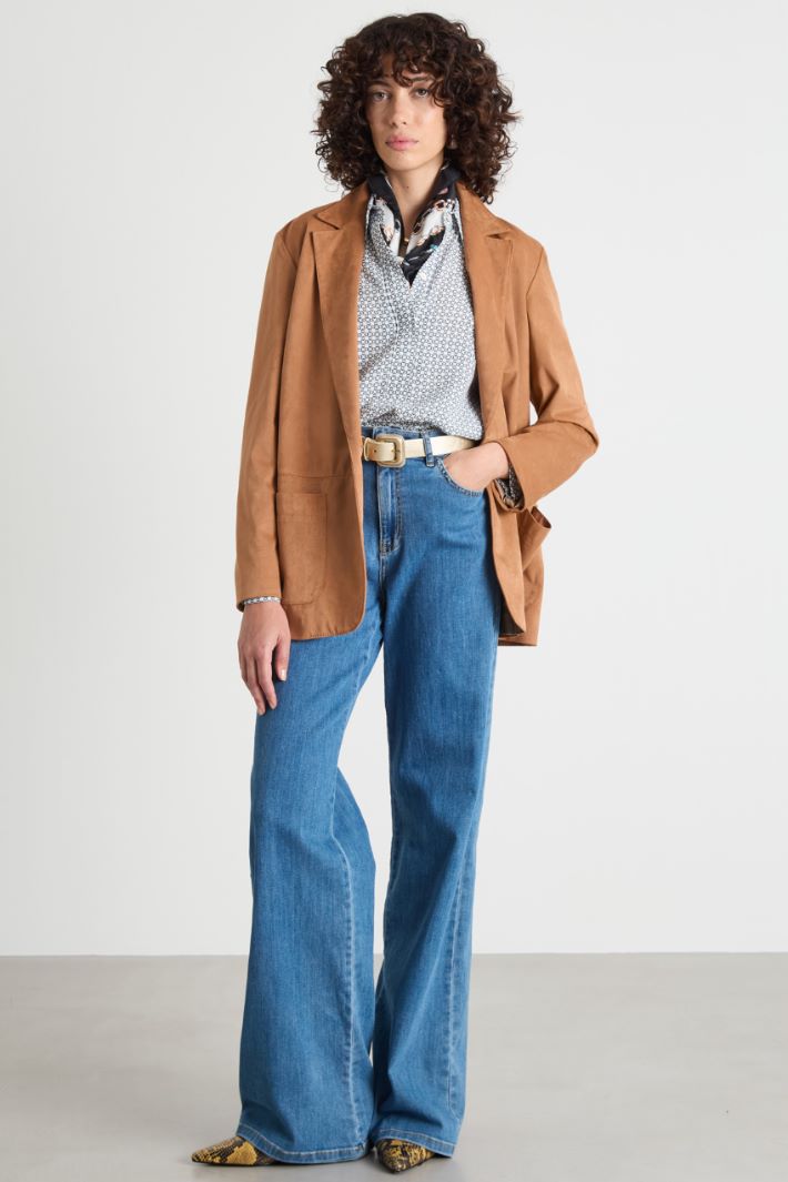 Blazer monopetto in tessuto stretch Intrend