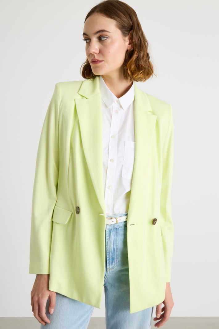 Double-breasted jersey blazer Intrend - 2