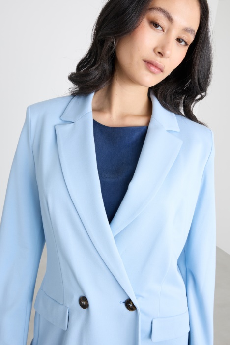 Blazer doppiopetto in jersey