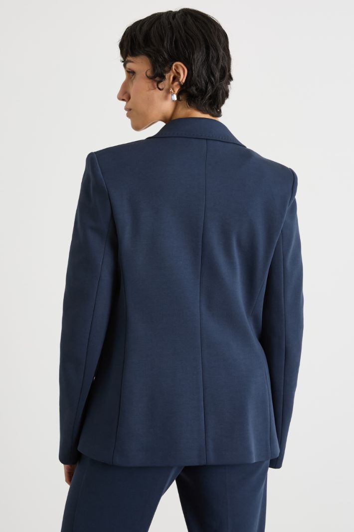Double-breasted jersey blazer Intrend - 4