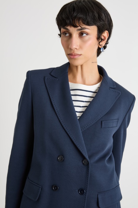 Blazer doppiopetto in jersey