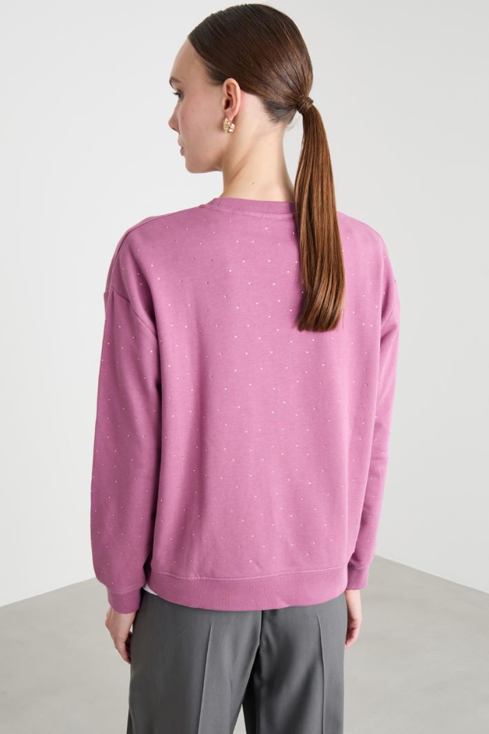 Rhinestone-Embellished Sweatshirt Intrend - 4