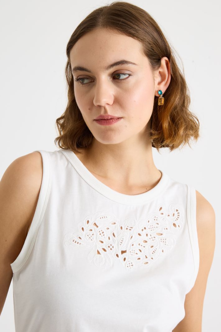 Broderie Anglaise Jersey Top Intrend - 3