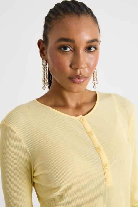 T-shirt a maniche lunghe in jersey