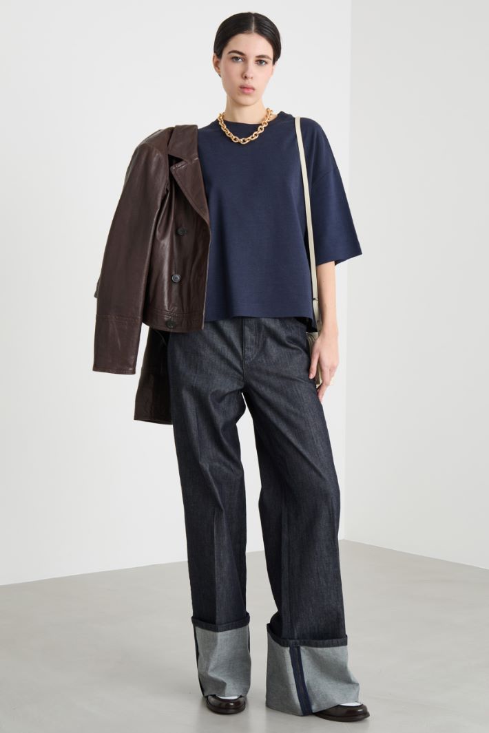 Boxy jersey T-shirt Intrend