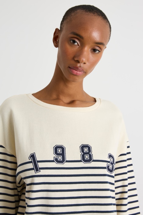 T-shirt in jersey a maniche lunghe
