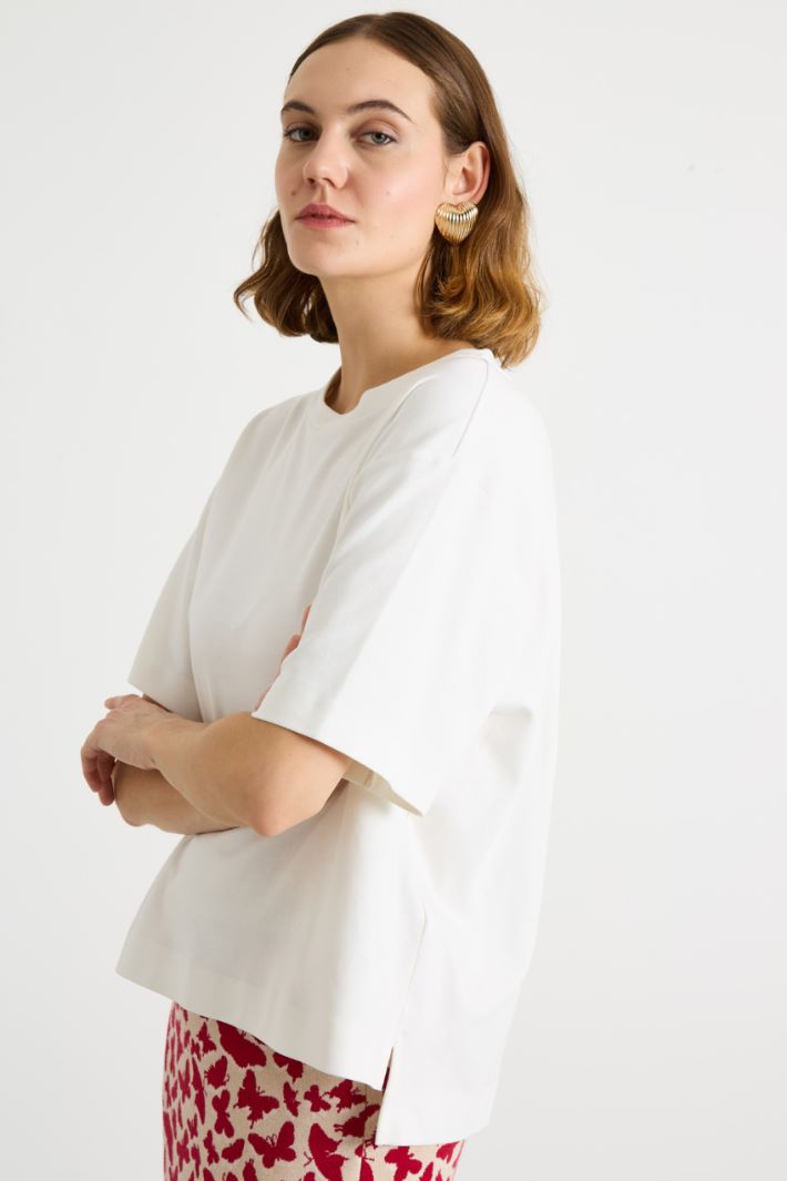 Boxy T-shirt with asymmetric hem Intrend - 2