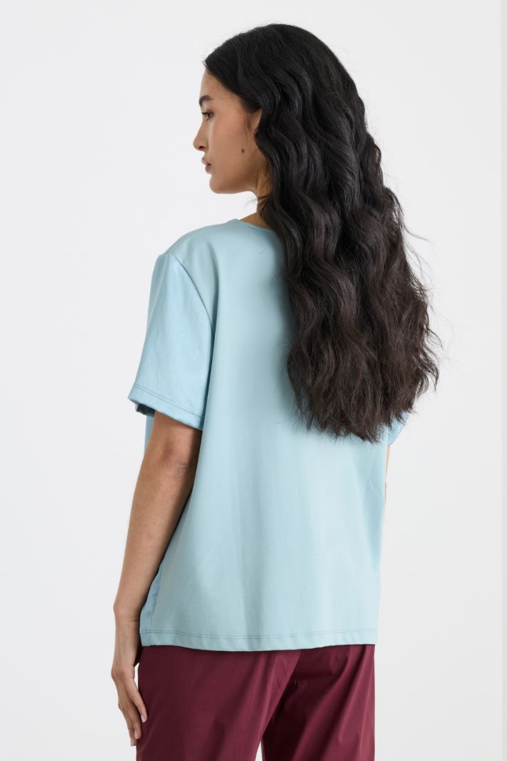 T-shirt in raso e jersey Intrend - 4