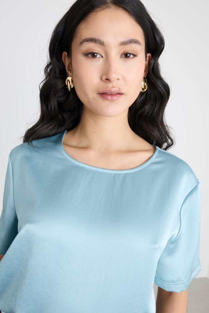 T-shirt in raso e jersey Intrend - 3