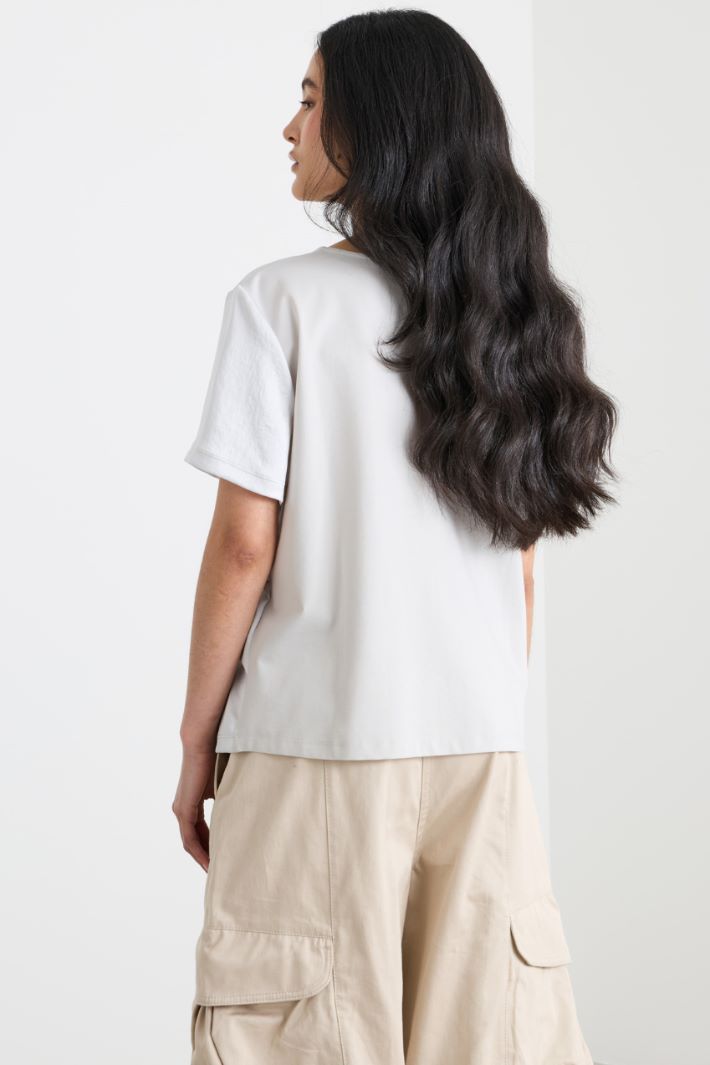 T-shirt in raso e jersey Intrend - 4