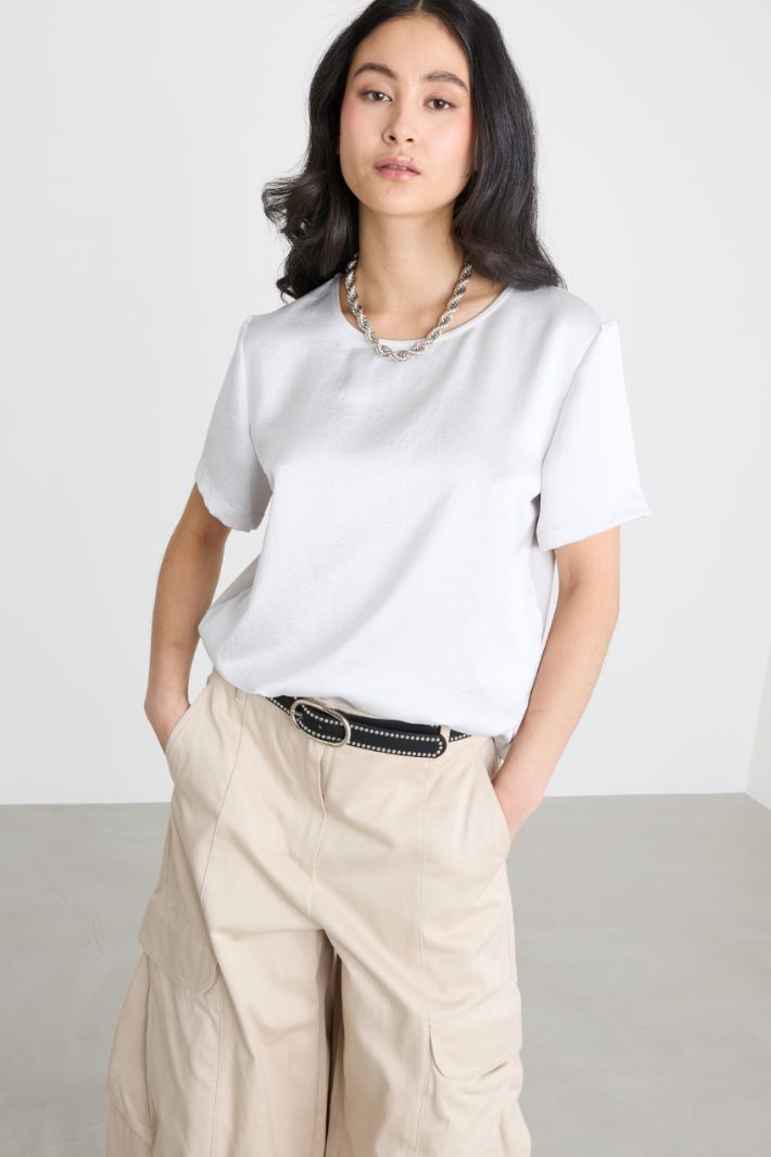 T-shirt in raso e jersey Intrend - 2