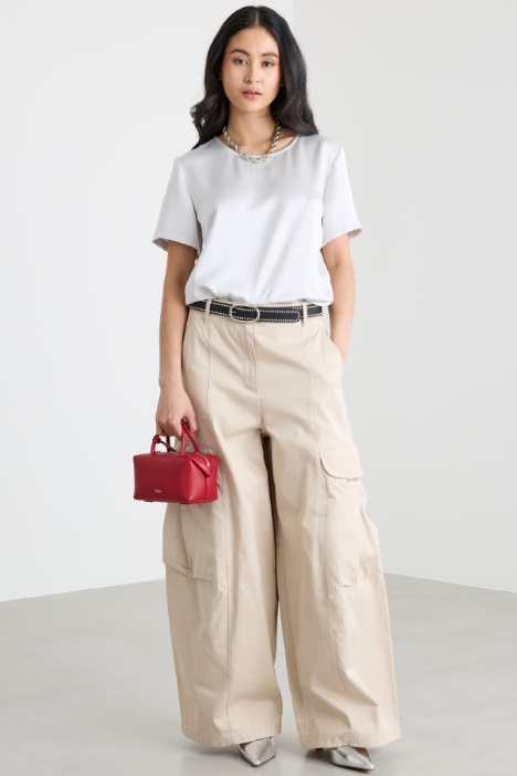 Satin and Jersey T-shirt Intrend