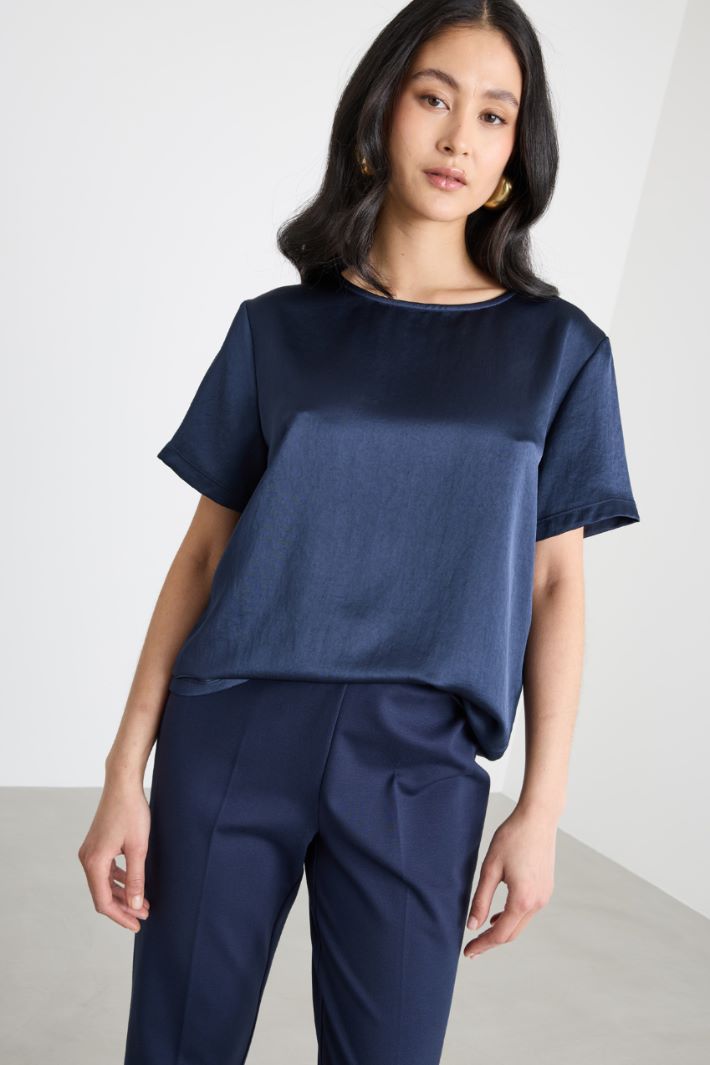 T-shirt in raso e jersey Intrend - 2