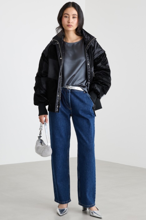 Satin and Jersey T-shirt Intrend