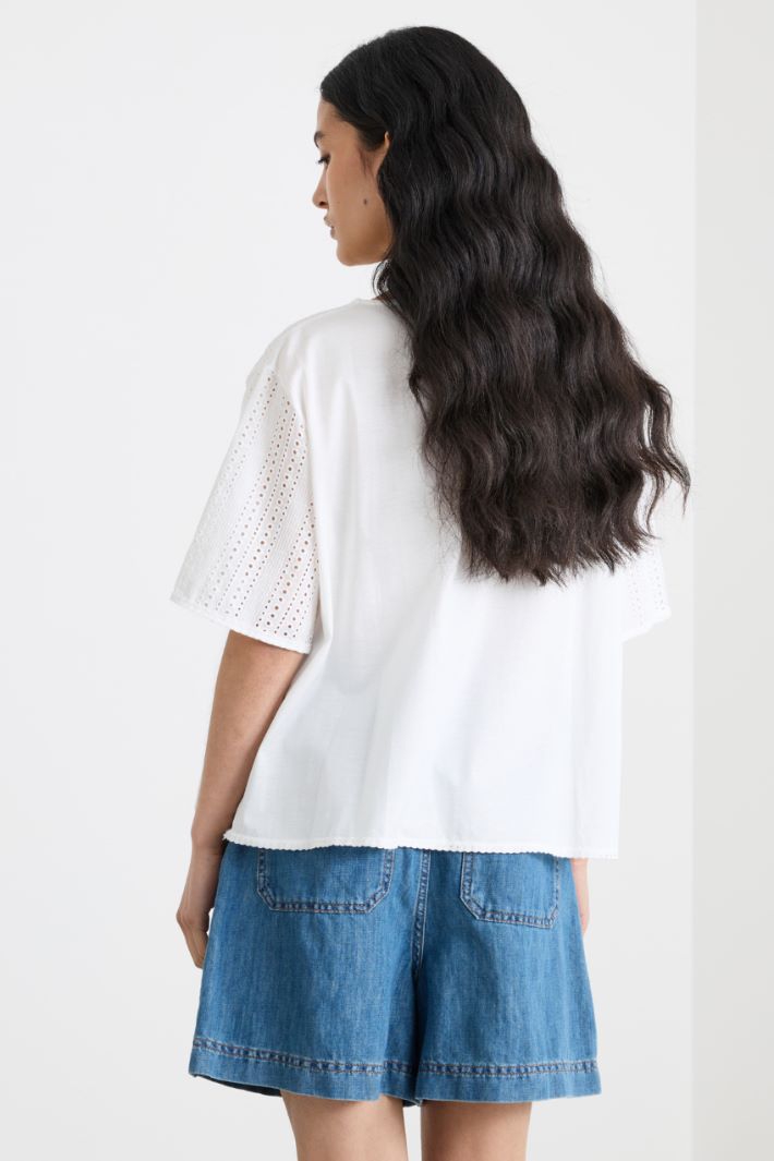 Poplin and Jersey Boxy Top Intrend - 4