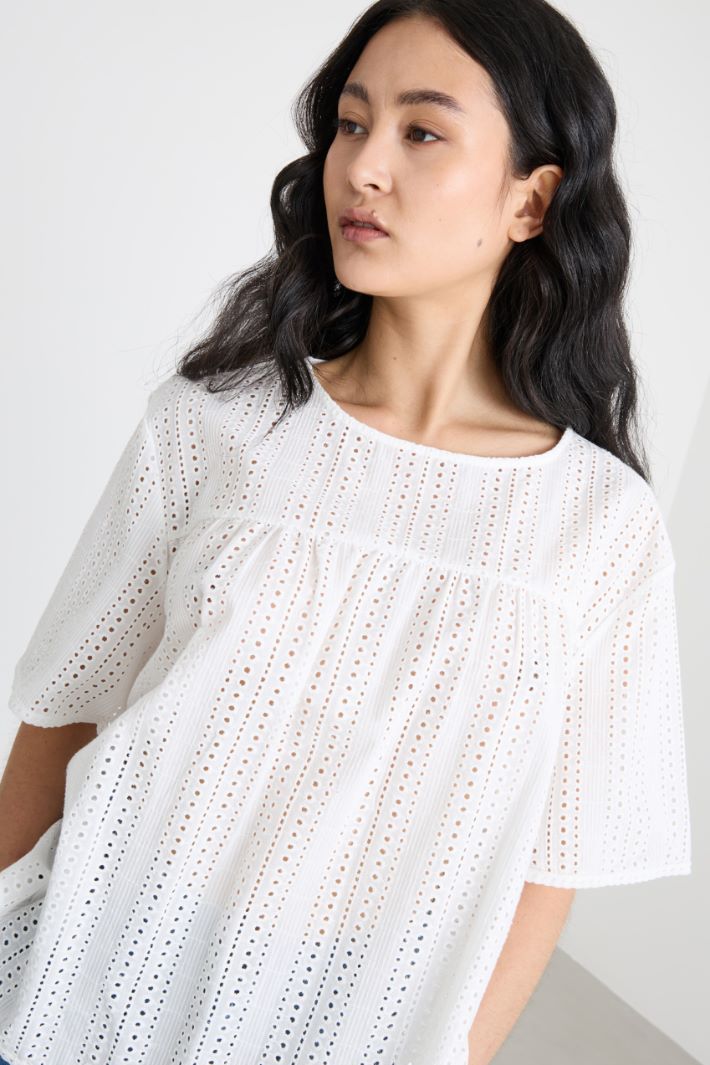Poplin and Jersey Boxy Top Intrend - 3
