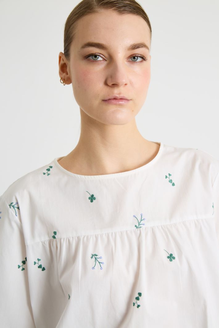 Poplin and Jersey Boxy Top Intrend - 3