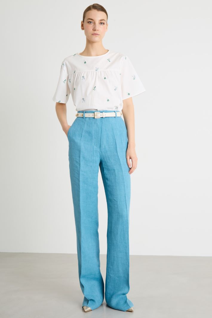 Poplin and Jersey Boxy Top Intrend