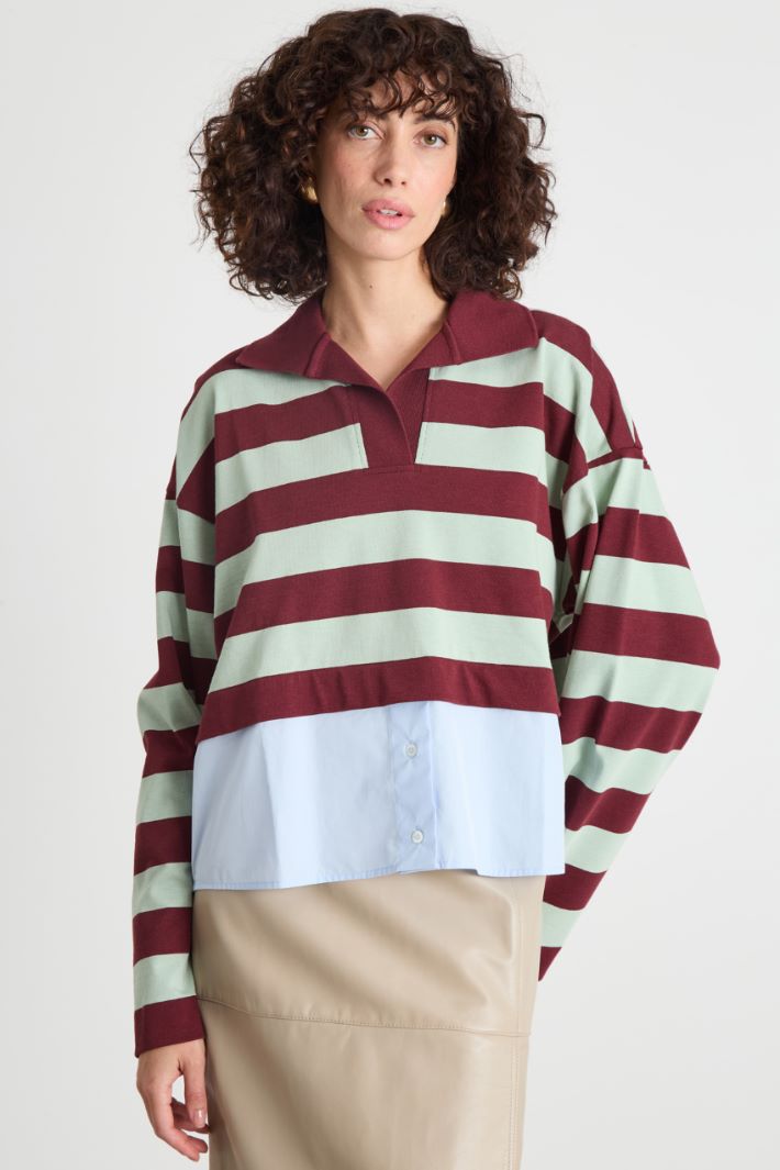 Polo in jersey e popeline Intrend - 2