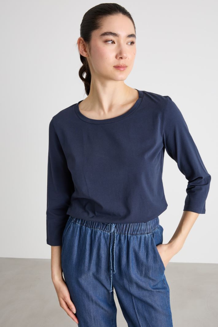 T-shirt in jersey con maniche a tre quarti Intrend - 2
