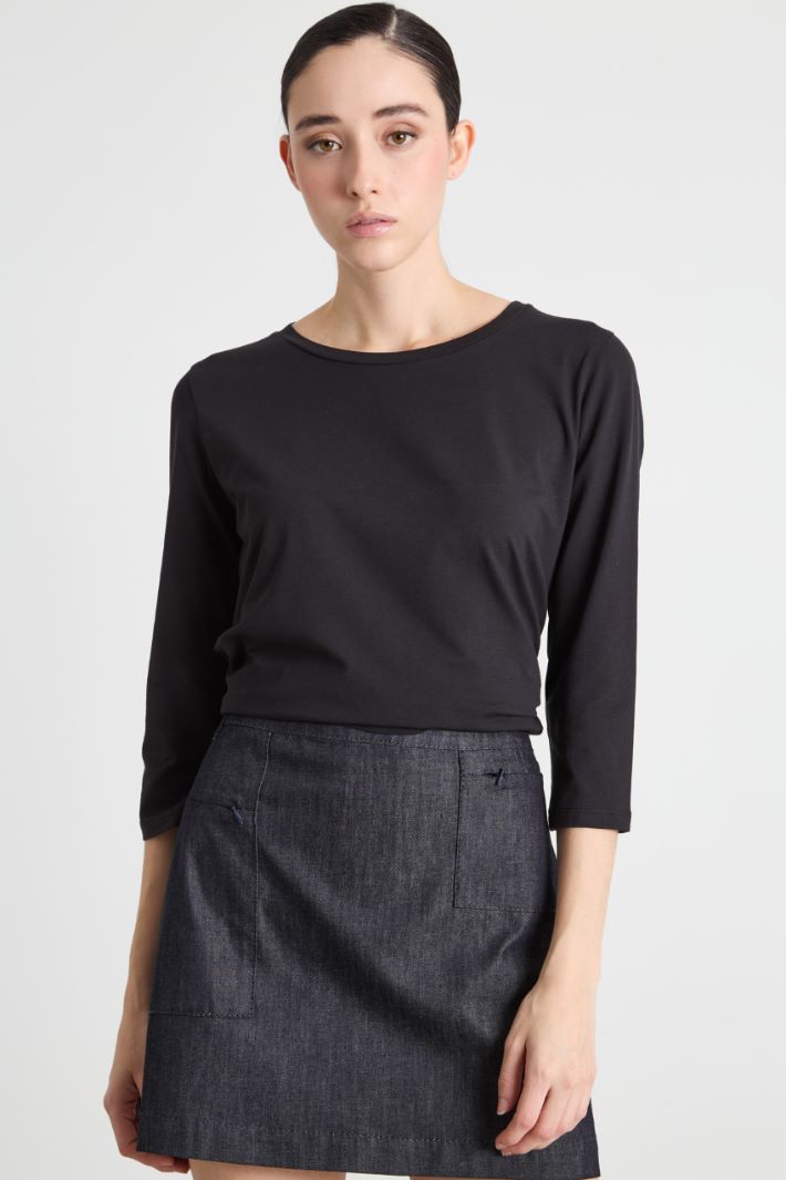 Three-quarter-sleeve jersey T-shirt Intrend - 2