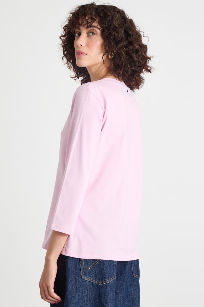 Three-quarter-sleeve jersey T-shirt Intrend - 4