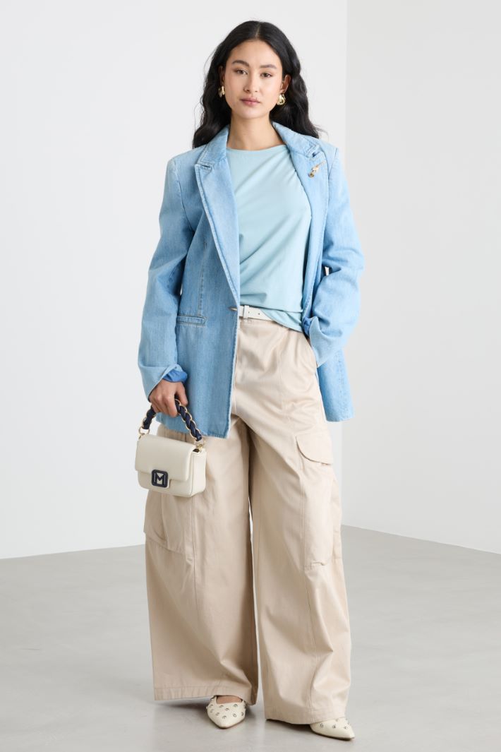 Three-quarter-sleeve jersey T-shirt Intrend