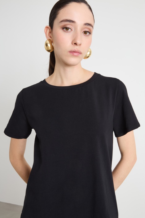 T-shirt girocollo in jersey