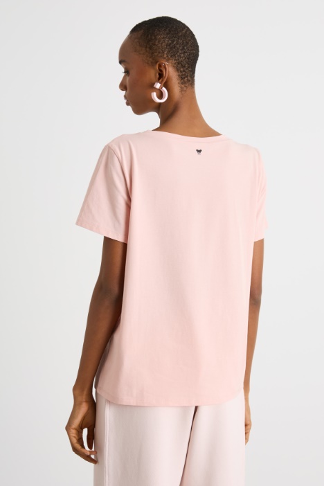 T-shirt girocollo in jersey