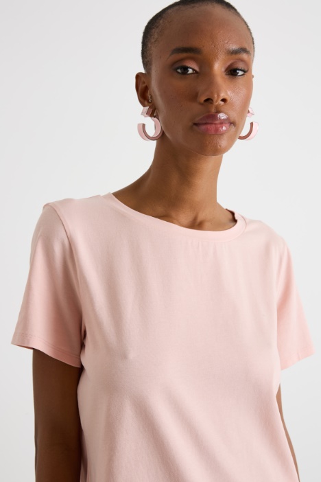 T-shirt girocollo in jersey