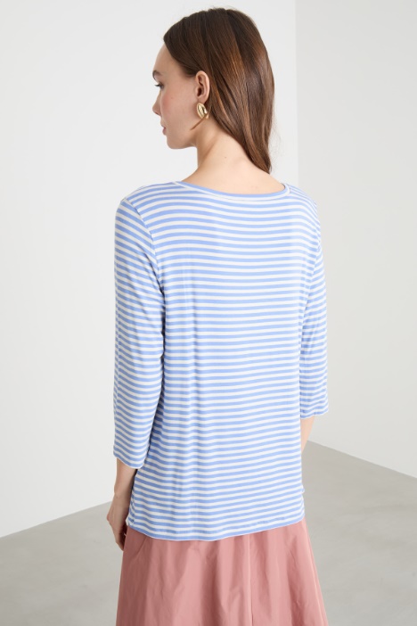 T-shirt con manica a tre quarti