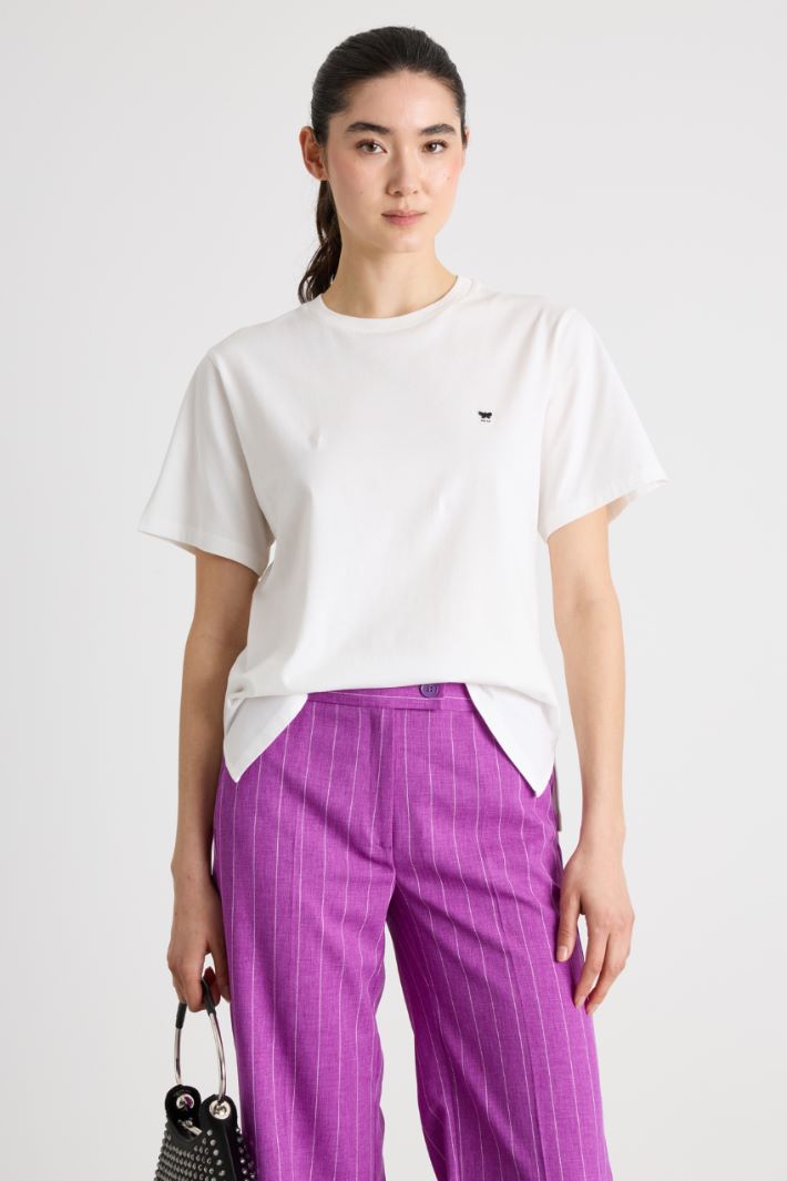 Camiseta de cuello redondo con aberturas Intrend - 2