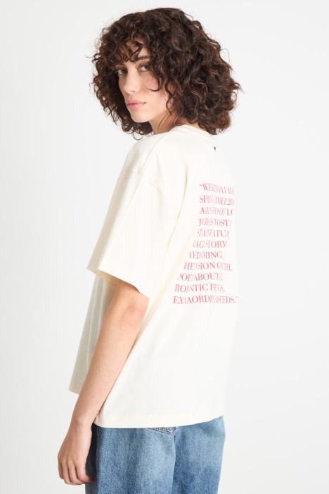 Camiseta oversize de cuello redondo