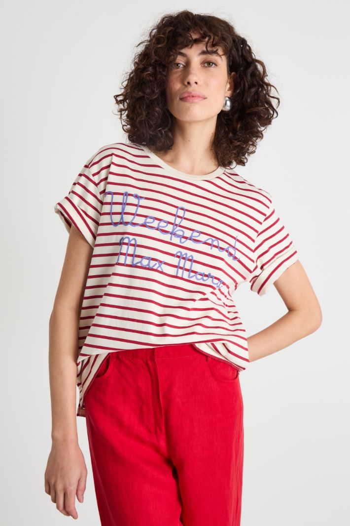 Embroidered crew-neck T-shirt Intrend - 2