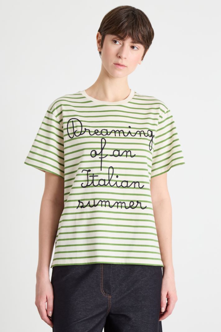 Embroidered crew-neck T-shirt Intrend - 2