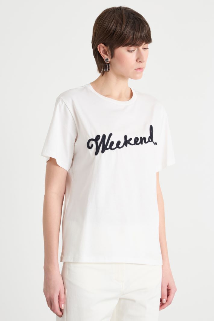 Embroidered crew-neck T-shirt Intrend - 2
