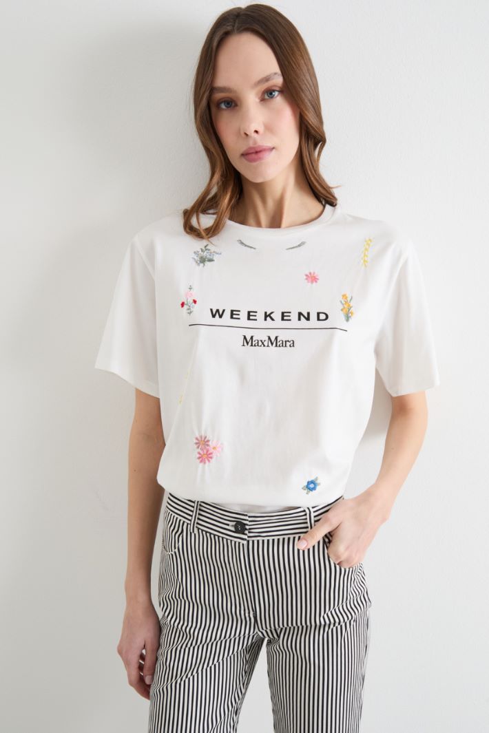 Embroidered crew-neck T-shirt Intrend - 2