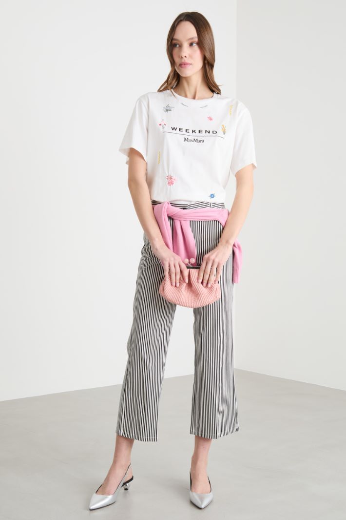 Embroidered crew-neck T-shirt Intrend