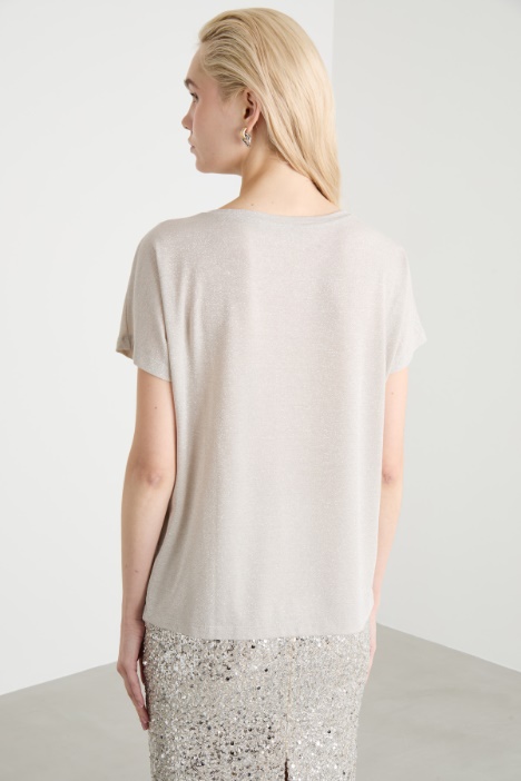 T-shirt in jersey laminato