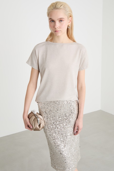 Laminated jersey T-shirt Intrend