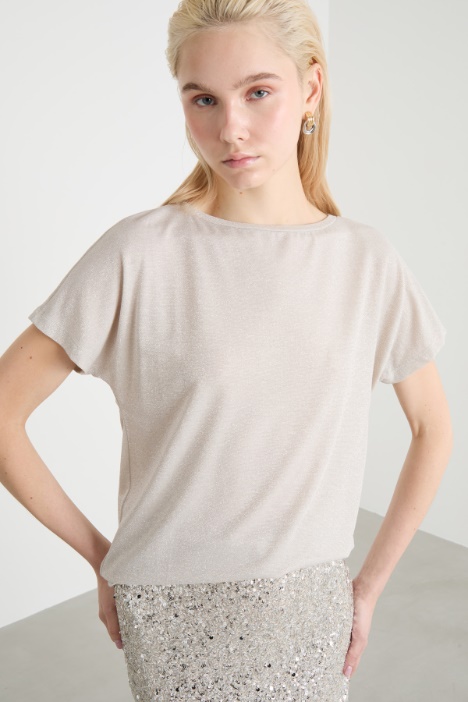 T-shirt in jersey laminato